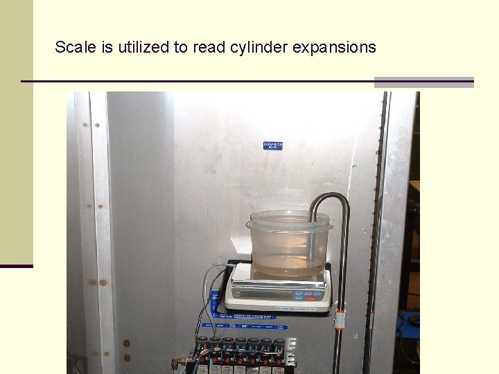 Scale is utilized to read cylinder expansions 