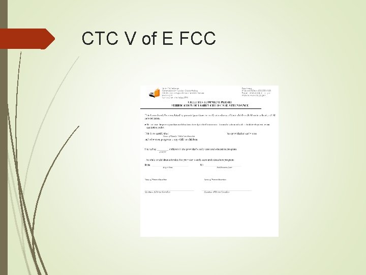 CTC V of E FCC 