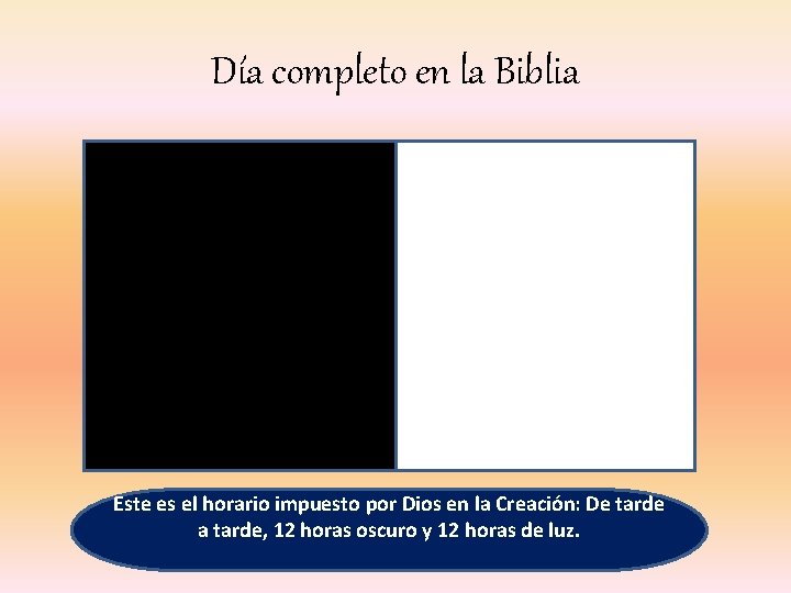 Día completo en la Biblia Este es el horario impuesto por Dios en la