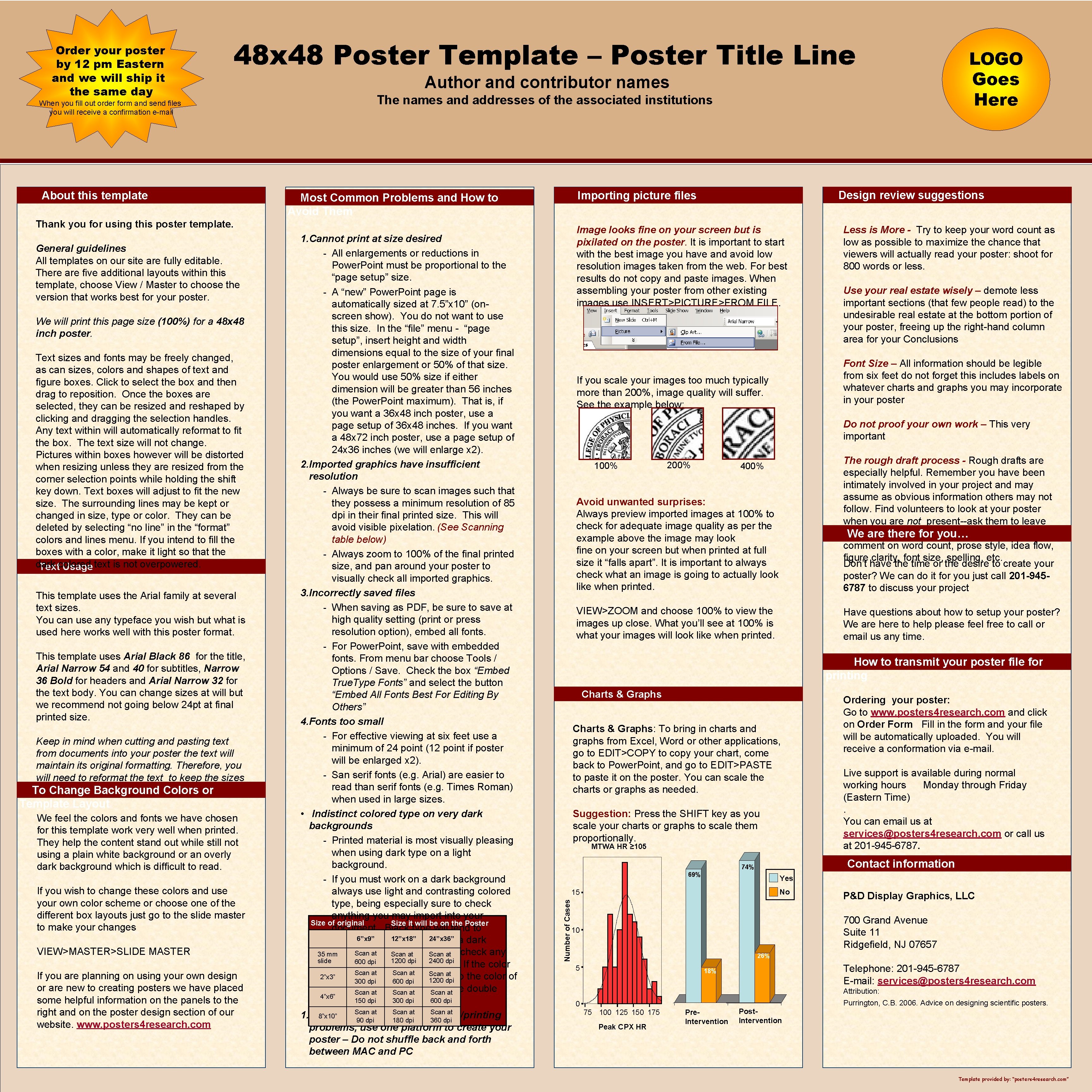 48 x 48 Poster Template – Poster Title Line When you fill out order