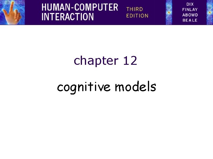 chapter 12 cognitive models 