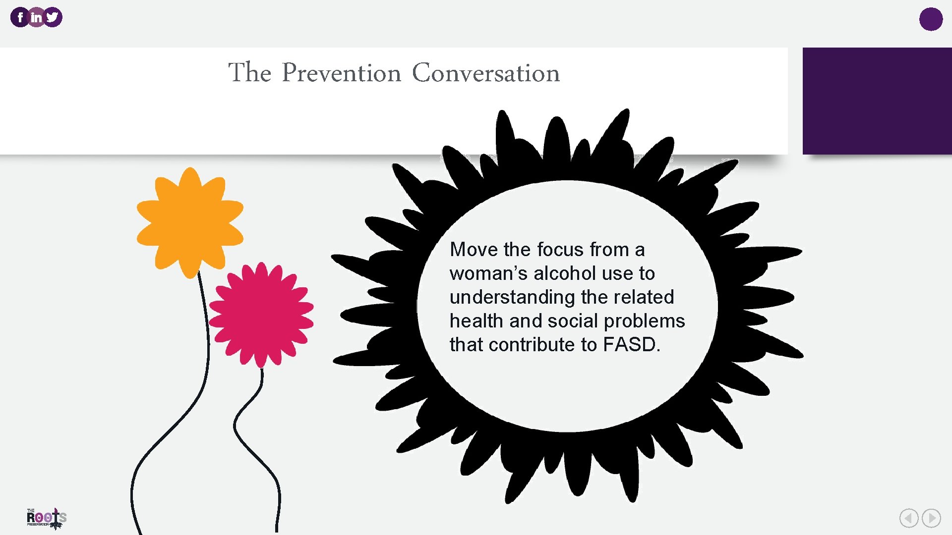 The Prevention Conversation Move the focus from a woman’s alcohol use to understanding the