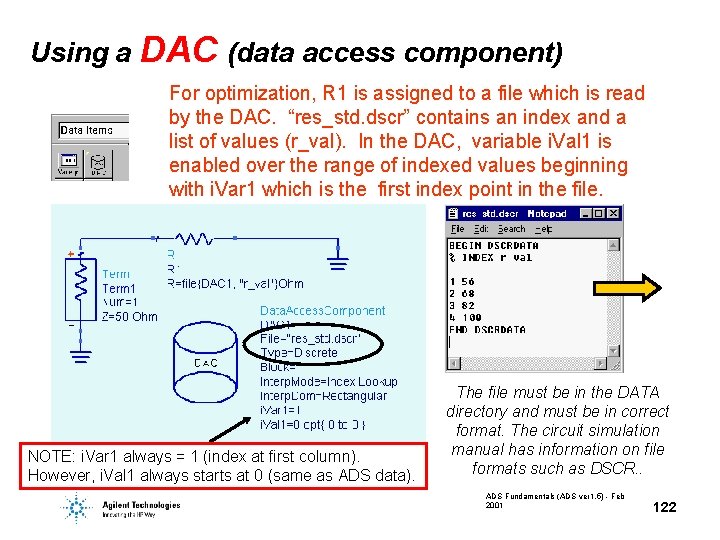 Using a DAC (data access component) For optimization, R 1 is assigned to a Using a DAC (data access component) For optimization, R 1 is assigned to a