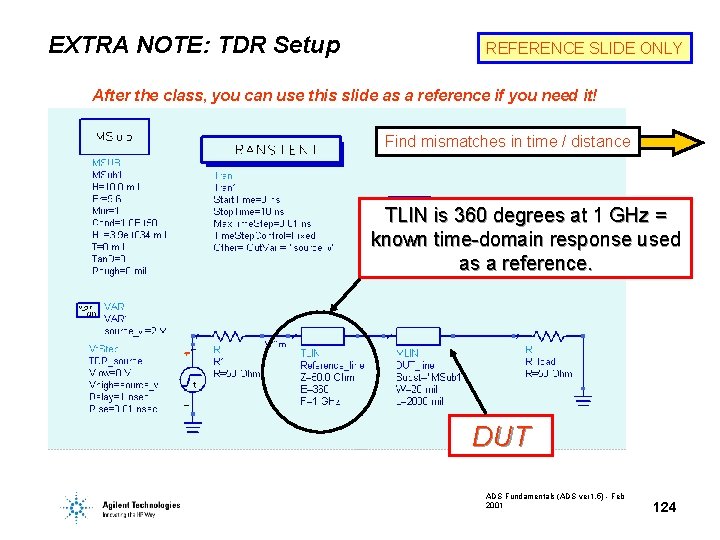EXTRA NOTE: TDR Setup REFERENCE SLIDE ONLY After the class, you can use this EXTRA NOTE: TDR Setup REFERENCE SLIDE ONLY After the class, you can use this
