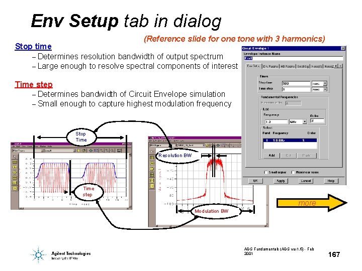 Env Setup tab in dialog (Reference slide for one tone with 3 harmonics) Stop Env Setup tab in dialog (Reference slide for one tone with 3 harmonics) Stop