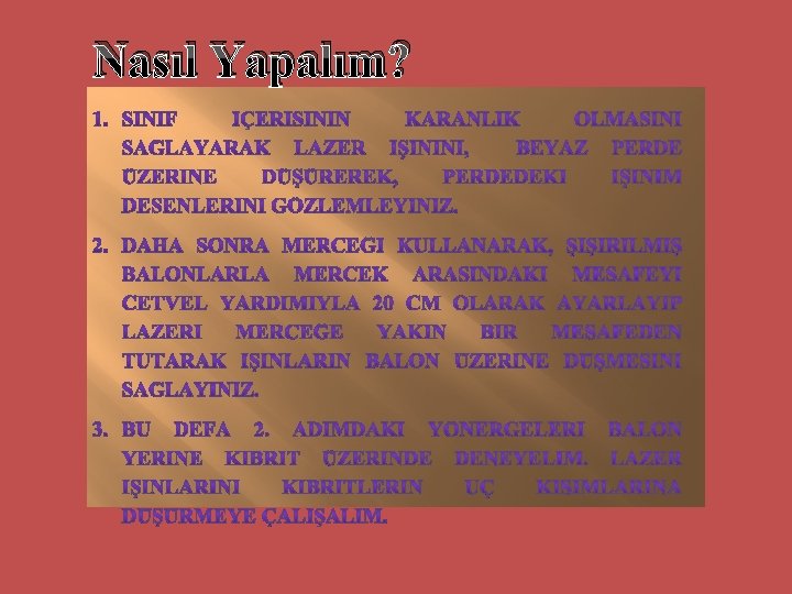 Nasıl Yapalım? 