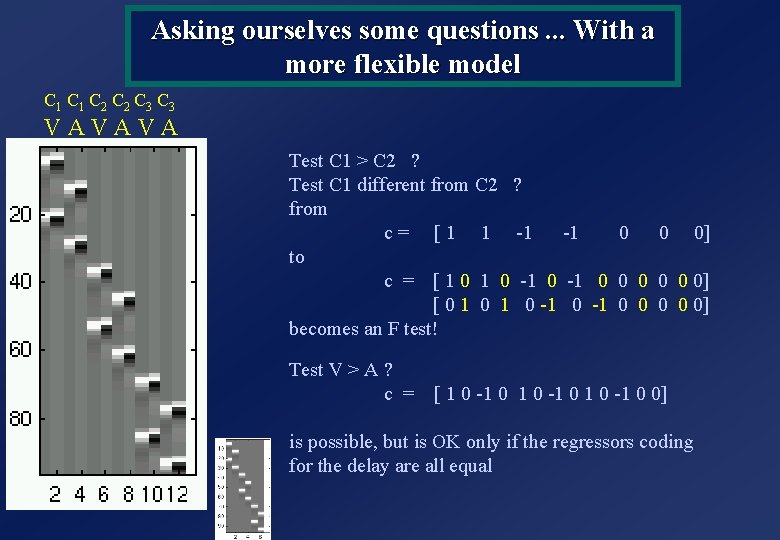 Asking ourselves some questions. . . With a more flexible model C 1 C