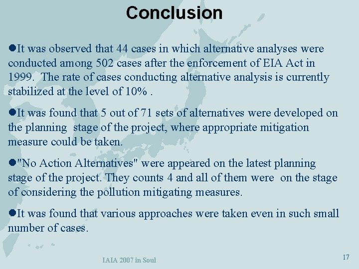 Conclusion l. It was observed that 44 cases in which alternative analyses were conducted