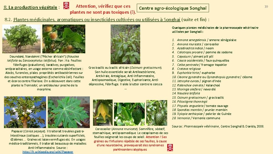 Attention, vérifiez que ces Centre agro-écologique Songhaï plantes ne sont pas toxiques (!). 8.