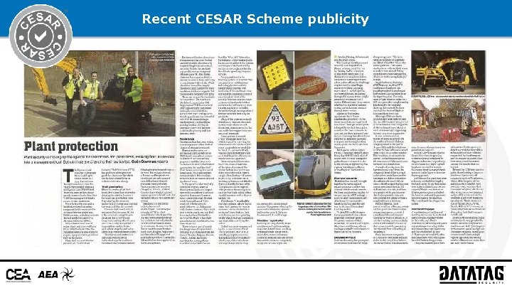 Recent CESAR Scheme publicity 