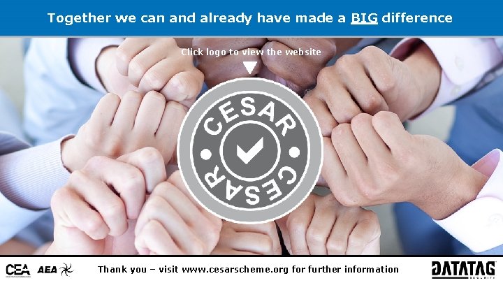 Together we can and already have made a BIG difference Click logo to view