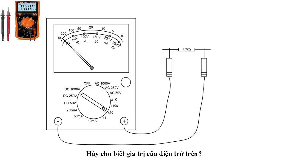 Hãy cho biết giá trị của điện trở trên? 