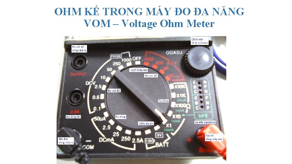 OHM KẾ TRONG MÁY ĐO ĐA NĂNG VOM – Voltage Ohm Meter 