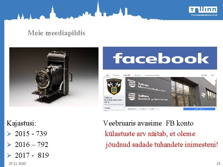 Meie meediapildis Kajastusi: Veebruaris avasime FB konto Ø 2015 - 739 külastuste arv näitab,