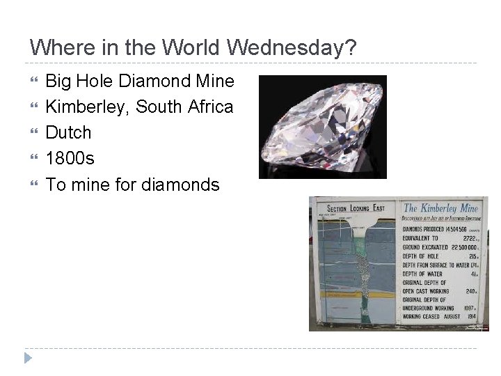 Where in the World Wednesday? Big Hole Diamond Mine Kimberley, South Africa Dutch 1800