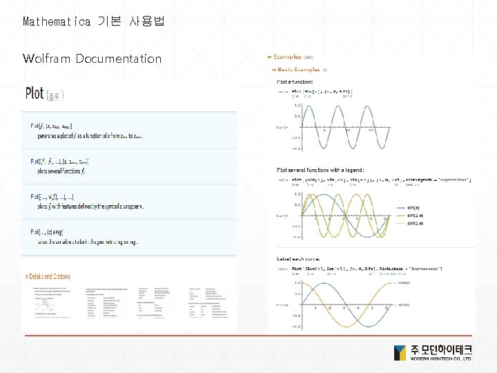 Mathematica 기본 사용법 Wolfram Documentation 