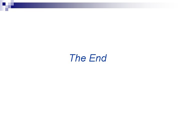 The End 