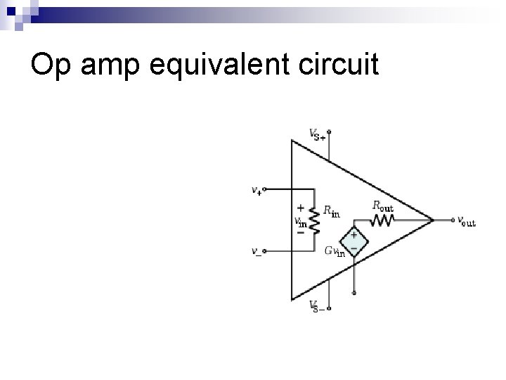 Op amp equivalent circuit 