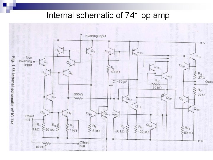 Internal schematic of 741 op-amp 