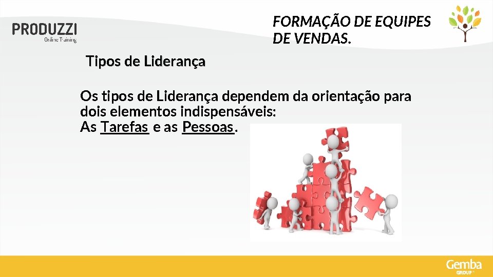 FORMAÇÃO DE EQUIPES DE VENDAS. Tipos de Liderança Os tipos de Liderança dependem da