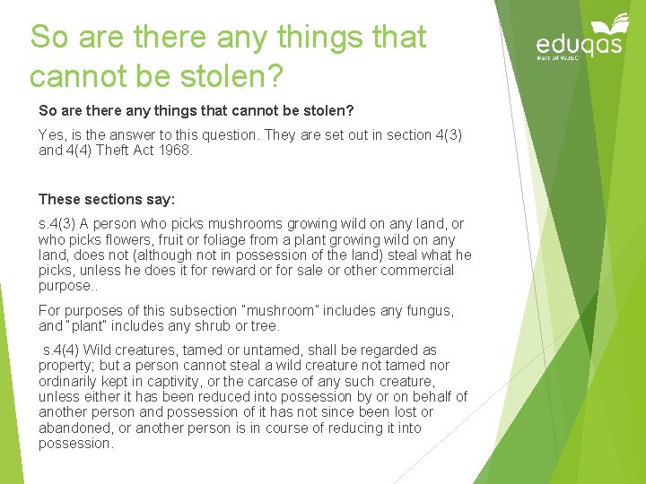 So are there any things that cannot be stolen? Yes, is the answer to So are there any things that cannot be stolen? Yes, is the answer to