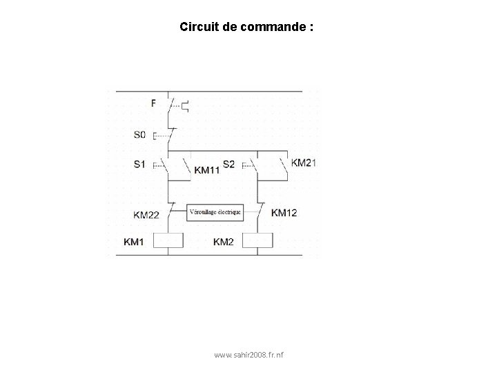 Circuit de commande : www. sahir 2008. fr. nf 