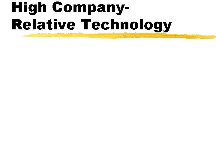 High Company. Relative Technology 