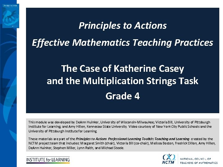 Principles to Actions Effective Mathematics Teaching Practices The Case of Katherine Casey and the