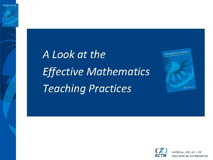 A Look at the Effective Mathematics Teaching Practices 