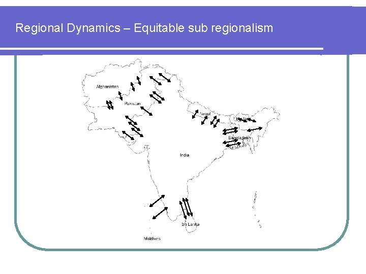 Regional Dynamics – Equitable sub regionalism 