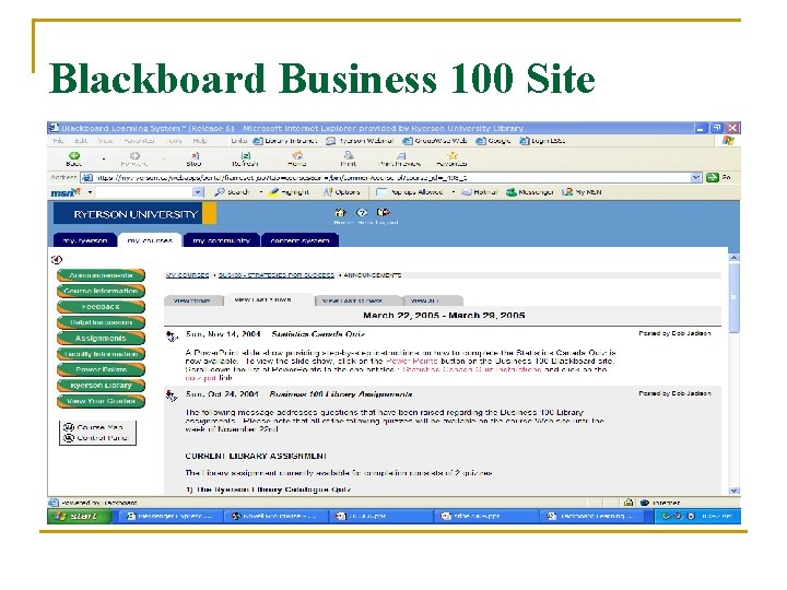 Blackboard Business 100 Site Blackboard Business 100 Site