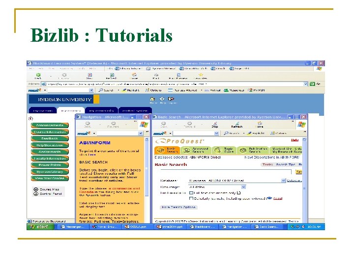 Bizlib : Tutorials Bizlib : Tutorials