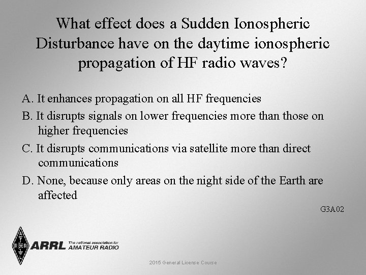 What effect does a Sudden Ionospheric Disturbance have on the daytime ionospheric propagation of