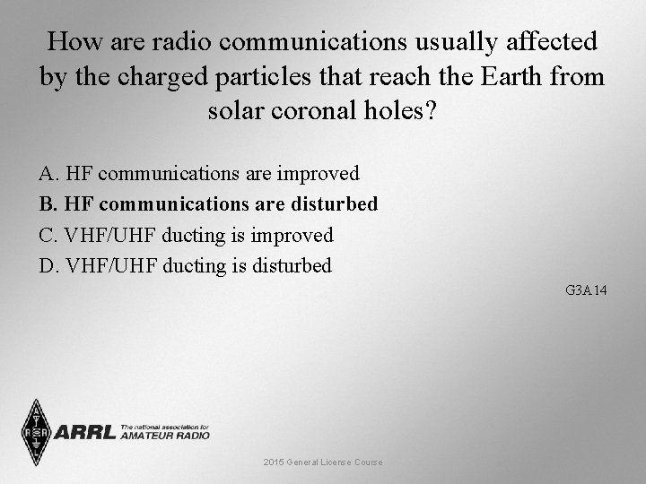 How are radio communications usually affected by the charged particles that reach the Earth