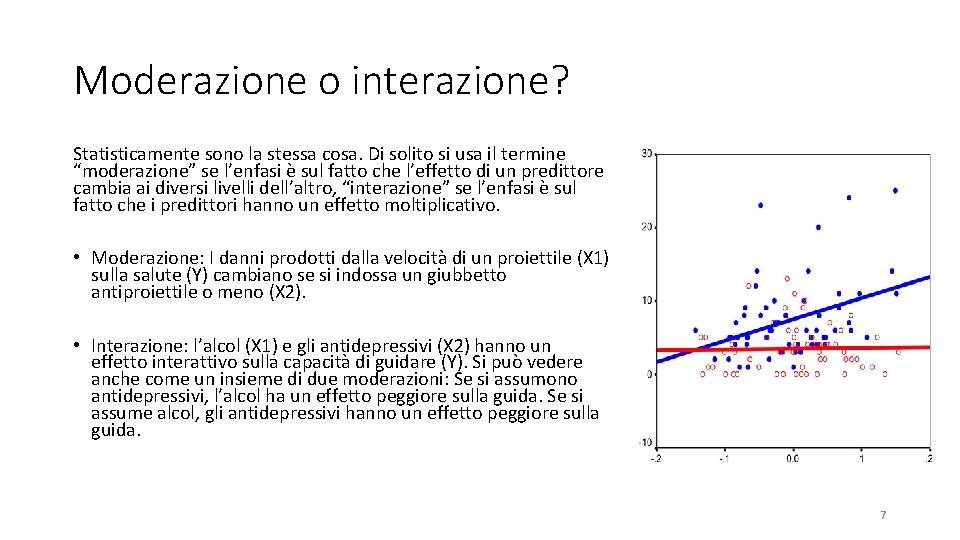 Moderazione o interazione? Statisticamente sono la stessa cosa. Di solito si usa il termine