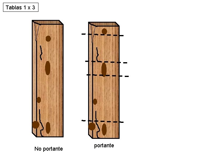 Tablas 1 x 3 No portante 