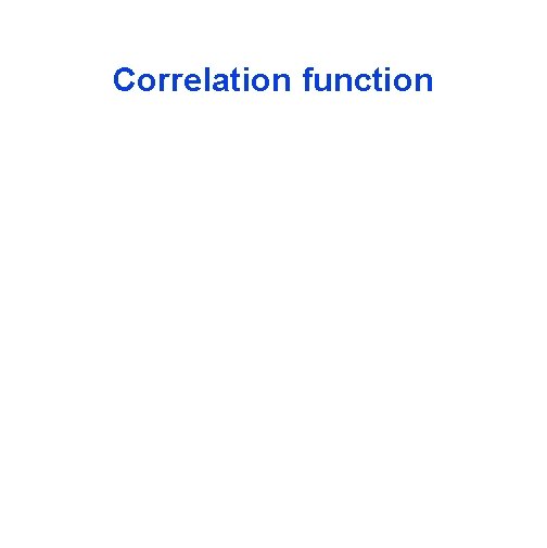 Correlation function 