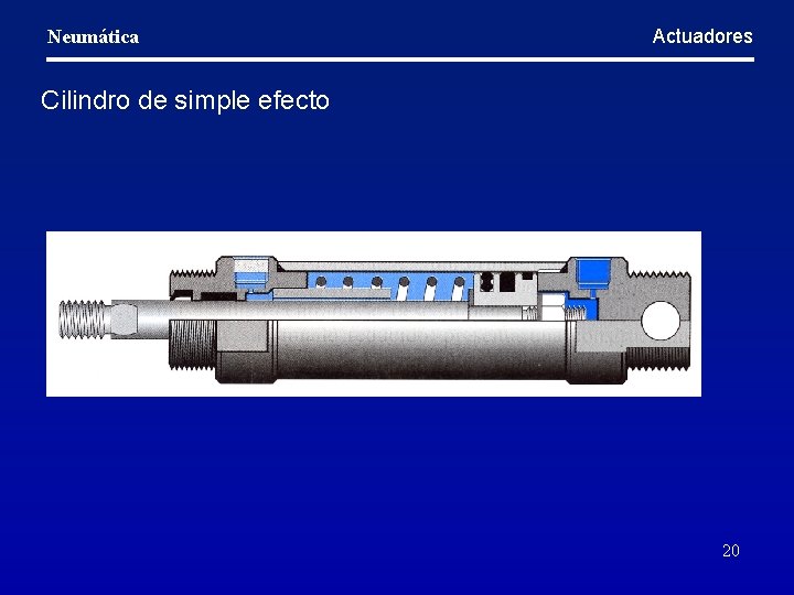 Neumática Actuadores Cilindro de simple efecto 20 