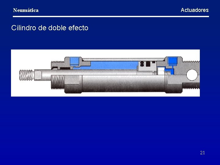 Neumática Actuadores Cilindro de doble efecto 21 