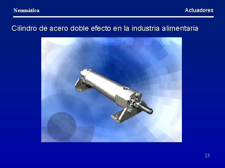 Neumática Actuadores Cilindro de acero doble efecto en la industria alimentaria 23 