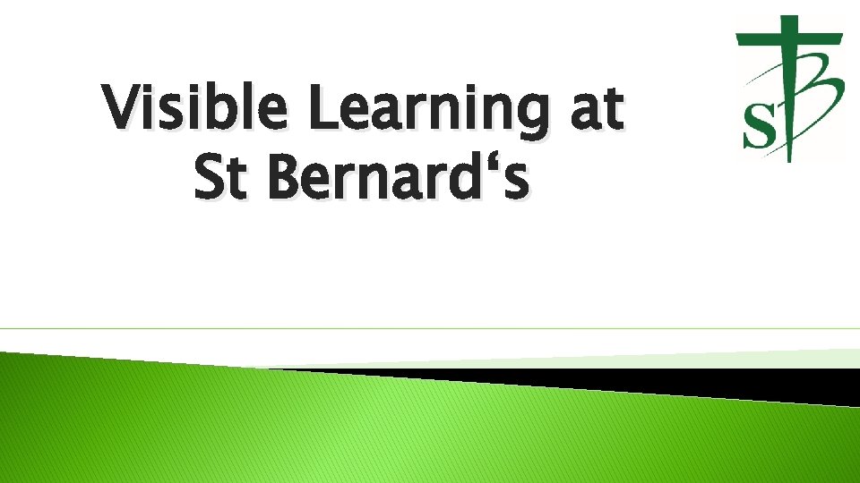 Visible Learning at St Bernard‘s 