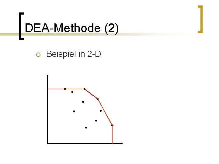 DEA-Methode (2) ¡ Beispiel in 2 -D 