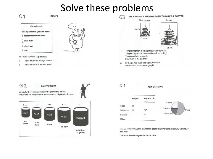 Solve these problems 