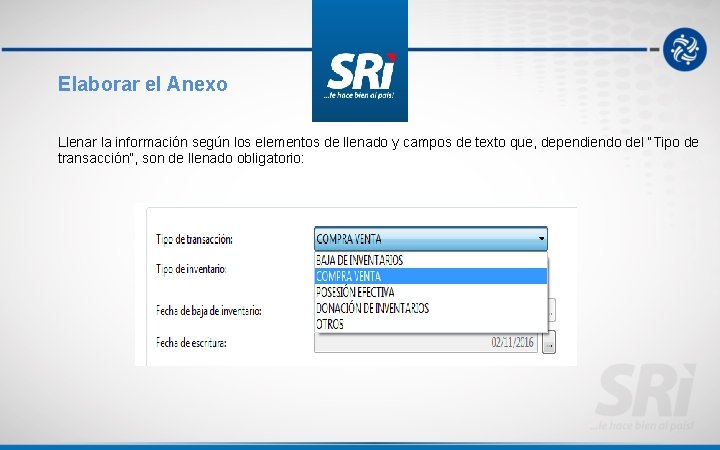Elaborar el Anexo Llenar la información según los elementos de llenado y campos de