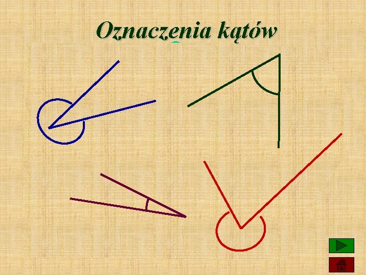 Oznaczenia kątów 