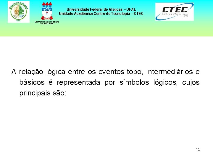 Universidade Federal de Alagoas – UFAL Unidade Acadêmica Centro de Tecnologia – CTEC A