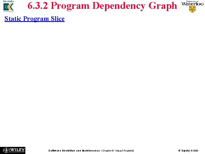 6. 3. 2 Program Dependency Graph Static Program Slice n n n A static