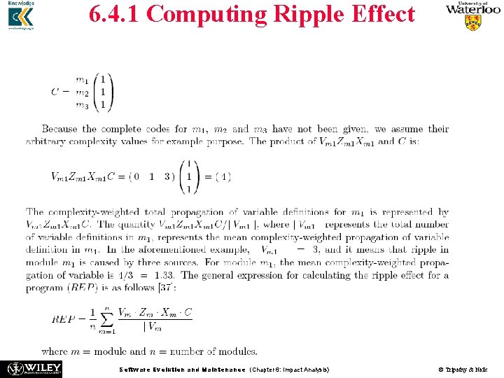 6. 4. 1 Computing Ripple Effect n A C matrix of dimensions 1×n is