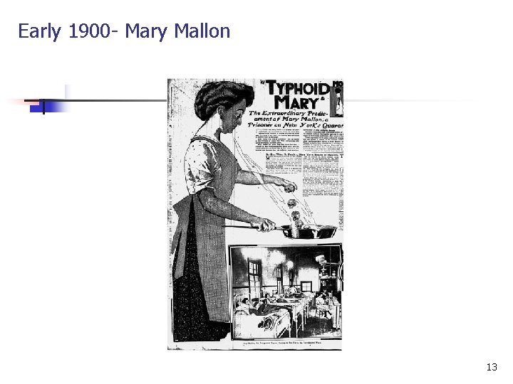Early 1900 - Mary Mallon 13 