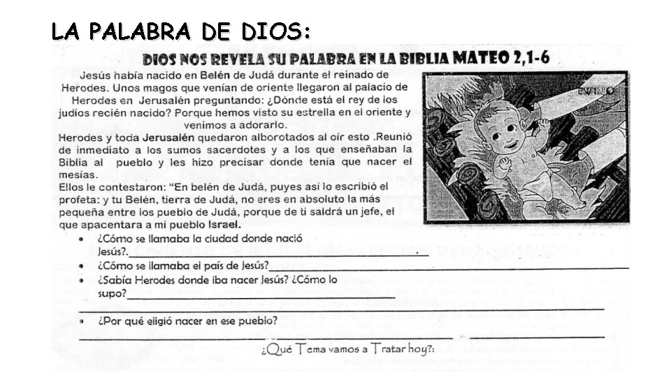 LA PALABRA DE DIOS: 